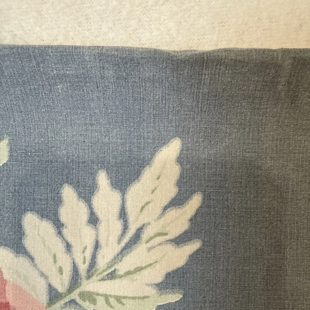 Vtg Ralph Lauren Kimberly Floral Blue King Pillowcase One Only Faded